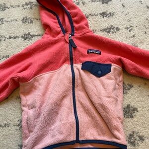 Patagonia Kids' Coral and Pink Fleece Hoodie